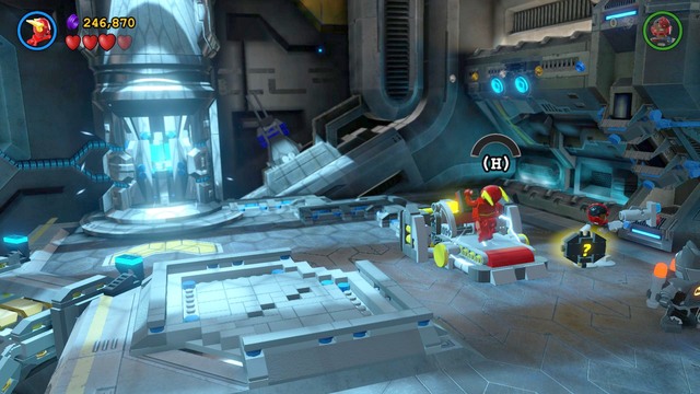 Use Batmans Power Suit to destroy silver bricks and build another machine in the center - Space Suits You, Sir! - Walkthrough - LEGO Batman 3: Beyond Gotham - Game Guide and Walkthrough