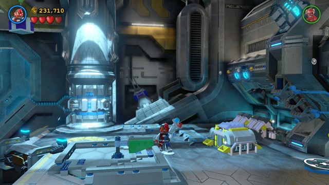 Switch characters to Cyborg and fly to the platform on the right (you may also collect the studs by the main gate) - Space Suits You, Sir! - Walkthrough - LEGO Batman 3: Beyond Gotham - Game Guide and Walkthrough