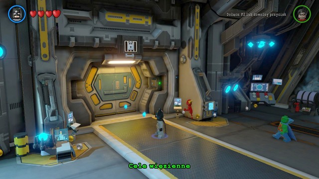 Move your characters to the left side of the Watchtower (the trail of purple bricks will show you the way to your destination) - Space Station Infestation - Walkthrough - LEGO Batman 3: Beyond Gotham - Game Guide and Walkthrough