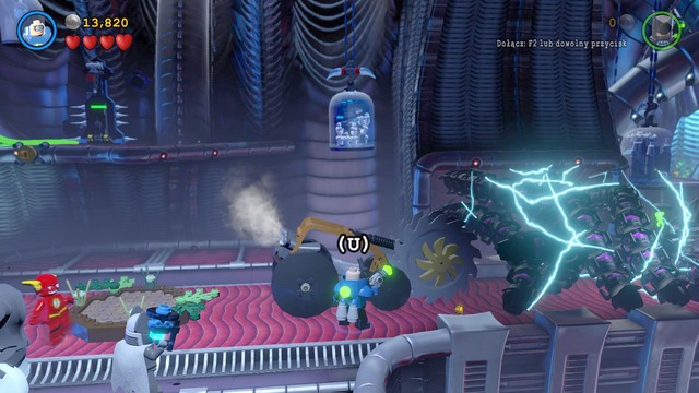 When the platform is built, stand on it as Grundy and create a ball - The Lantern Menace - Walkthrough - LEGO Batman 3: Beyond Gotham - Game Guide and Walkthrough