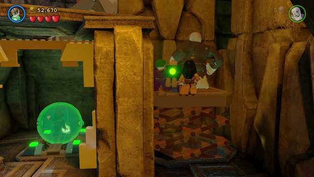 Switch characters to Grundy and smash the glowing wall, then create another platform as Green Lantern - Need for Greed - Walkthrough - LEGO Batman 3: Beyond Gotham - Game Guide and Walkthrough