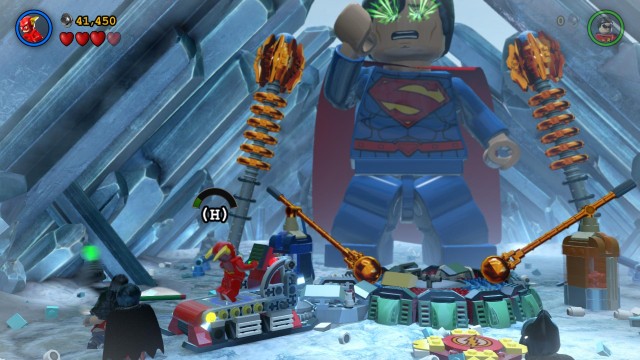 Once the sonar gets destroyed, avoid Supermans attacks again while fighting off Brainiacs henchmen - Breaking the Ice - Walkthrough - LEGO Batman 3: Beyond Gotham - Game Guide and Walkthrough