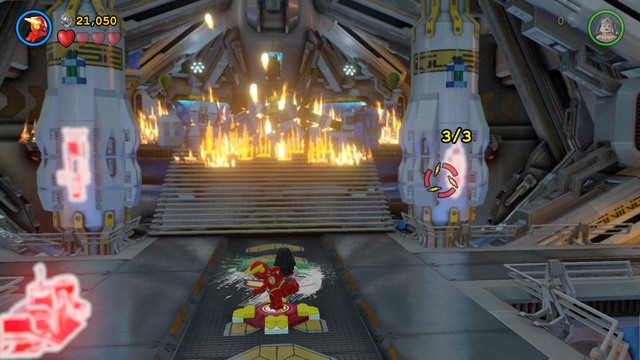 Once you have created the platform, climb on it as Flash and mark three special objects visible on the screen - Firefly - Boss Fights and Tactics - LEGO Batman 3: Beyond Gotham - Game Guide and Walkthrough