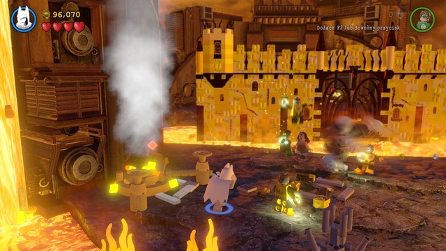 Switch characters to Grundy and tear off the cylinder on the left - Sinestro - Boss Fights and Tactics - LEGO Batman 3: Beyond Gotham - Game Guide and Walkthrough