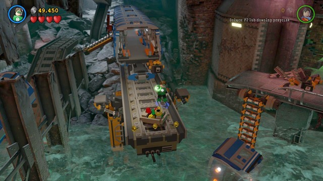 The third set of five bricks is located near the train - Minikits - Pursuers in the Sewers - secrets - LEGO Batman 3: Beyond Gotham - Game Guide and Walkthrough