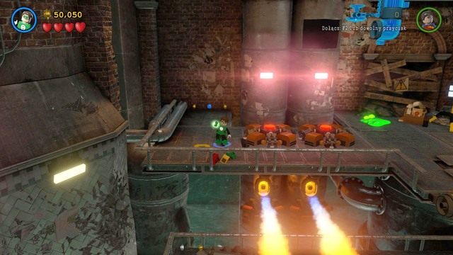 The next five bricks can be found near the fire trap, to the left of the switches - Minikits - Pursuers in the Sewers - secrets - LEGO Batman 3: Beyond Gotham - Game Guide and Walkthrough
