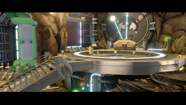 The third light is located under the main platform Destroy the objects located there and you will notice a switch on the ground - Characters and Vehicles - Batcave - secrets - LEGO Batman 3: Beyond Gotham - Game Guide and Walkthrough