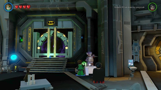 You can unlock the first character in the Main Room - Characters - Watchtower - secrets - LEGO Batman 3: Beyond Gotham - Game Guide and Walkthrough