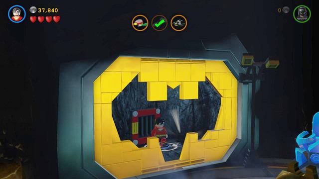 You have to give the mask to Bat-Mite, at the beginning of the location - Characters - Space Suits You, Sir! - secrets - LEGO Batman 3: Beyond Gotham - Game Guide and Walkthrough