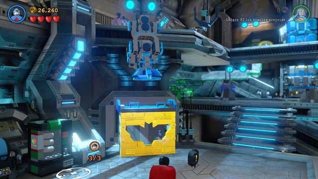 When inside, go to the right and pull the object from behind the wall (use Cyborgs Magnet Suit) - Characters - Space Suits You, Sir! - secrets - LEGO Batman 3: Beyond Gotham - Game Guide and Walkthrough