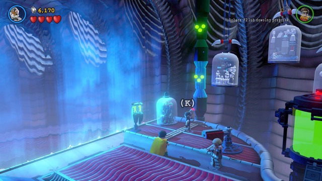 Go to the right side and use Cyborgs Magnet Suit on the blue pillar - Adam West / Red Brick - The Lantern Menace - secrets - LEGO Batman 3: Beyond Gotham - Game Guide and Walkthrough