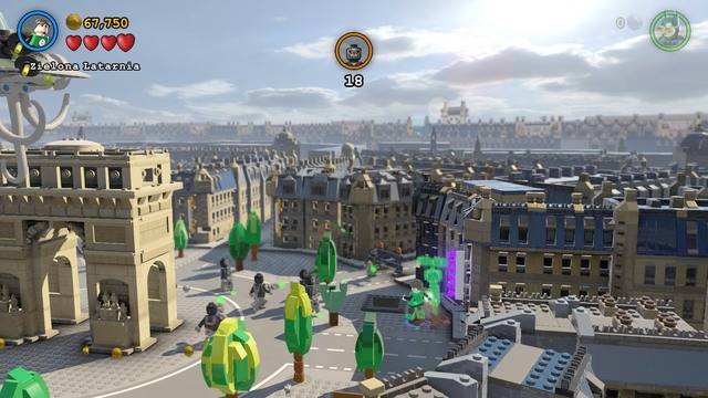 When fighting Brainiacs minions, near the triumphal arch, instead of killing them, approach the piles of dirt and, as Green Lantern, start searching through them - Characters - Europe Against It - secrets - LEGO Batman 3: Beyond Gotham - Game Guide and Walkthrough