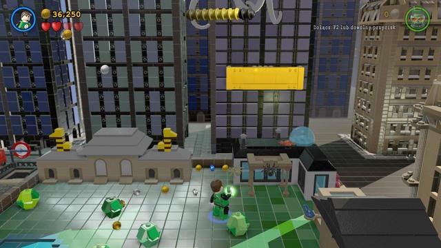 Approach the building shown in the picture and destroy the gold barrier using Supermans laser - Adam West / Red Brick - Europe Against It - secrets - LEGO Batman 3: Beyond Gotham - Game Guide and Walkthrough