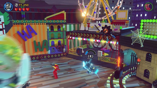The third character can be obtained by lighting up and destroying the fireworks spinners at the carnival - Characters - Big Trouble in Little Gotham - secrets - LEGO Batman 3: Beyond Gotham - Game Guide and Walkthrough