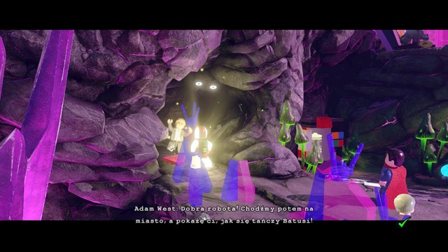 When in the first location, approach the station near the dark cave and use it as Robin in Illumination Suit - Adam West / Red Brick - Power of Love - secrets - LEGO Batman 3: Beyond Gotham - Game Guide and Walkthrough