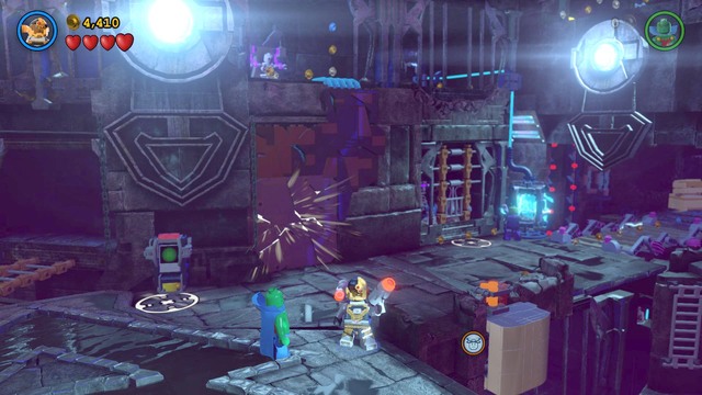 You can find the second character when creating the blue pipes and trying to destroy the generator - Characters - Jailhouse Nok - secrets - LEGO Batman 3: Beyond Gotham - Game Guide and Walkthrough