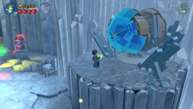 Fly to the right part of the cave and go onto higher level - Minikits - Breaking the Ice - secrets - LEGO Batman 3: Beyond Gotham - Game Guide and Walkthrough
