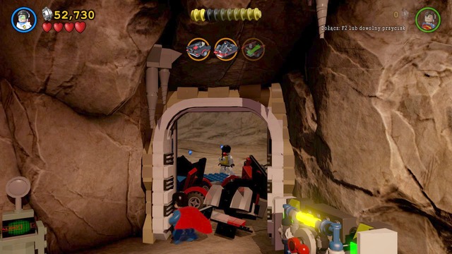 You can find the second Minikit in the left part of the cave - Minikits - Same Bat-Time! Same Bat-Channel! - secrets - LEGO Batman 3: Beyond Gotham - Game Guide and Walkthrough