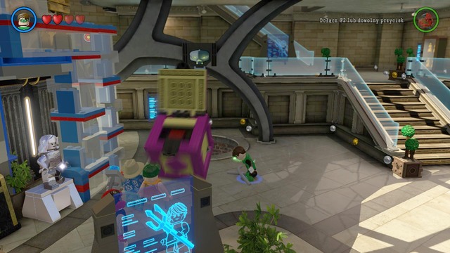 You have to disable nine traps located in the Hall of Justice - Side quests - Hall of Justice, Hall of Doom - secrets - LEGO Batman 3: Beyond Gotham - Game Guide and Walkthrough