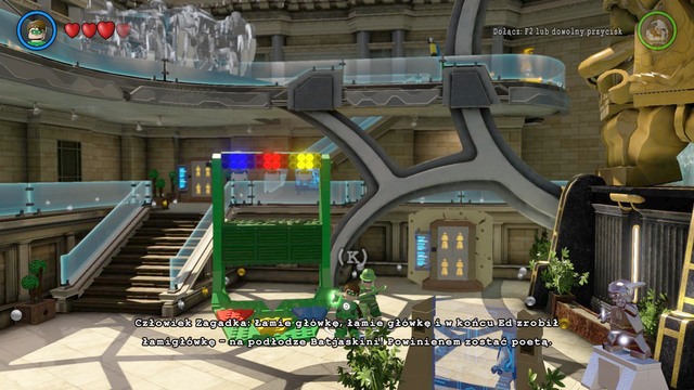 This mission is available after completing Nightwing of Fire - Side quests - Hall of Justice, Hall of Doom - secrets - LEGO Batman 3: Beyond Gotham - Game Guide and Walkthrough