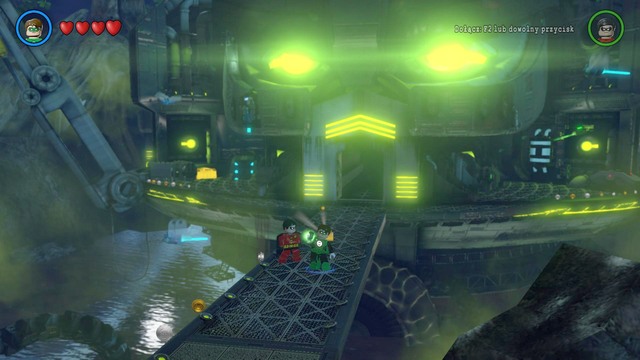 The third Gold Brick can be obtained by killing five fireflies that fly around the Hall of Doom - Gold Bricks - Hall of Justice, Hall of Doom - secrets - LEGO Batman 3: Beyond Gotham - Game Guide and Walkthrough