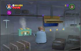 Switch to Professor Lupin and assemble a giant suitcase from the bricks (WL), Place it right under the window - you will block the light coming into the car #1 - Walkthrough - Year 3 Part 1 - Walkthrough - LEGO Harry Potter: Years 1-4 - Game Guide and Walkthrough