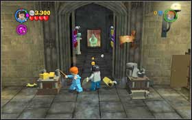 Place both keys (WL) in the proper holes - the red key in the red hole and the yellow key in the yellow hole #1 - Walkthrough - Year 3 Part 2 - Walkthrough - LEGO Harry Potter: Years 1-4 - Game Guide and Walkthrough