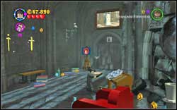 Harry (Hogwarts): Right before entering the ladies' bathroom, you will find a desk with a silver lock - use (RD) - Bonuses - Year 1 - Walkthrough - LEGO Harry Potter: Years 1-4 - Game Guide and Walkthrough