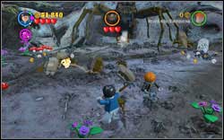 During the fight with the large spider, the student is trapped in a spider-web on the right - Bonuses - Year 2 - Walkthrough - LEGO Harry Potter: Years 1-4 - Game Guide and Walkthrough