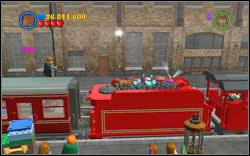 Gryffindor (red): Dig up the box on the top of the train and then use magic on it - Bonuses - Year 3 - Walkthrough - LEGO Harry Potter: Years 1-4 - Game Guide and Walkthrough