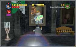 Slytherin (green): In one of the corridors you will see a painting with a student holding the piece - wave to the painting with one of the Slytherin students - Bonuses - Year 3 - Walkthrough - LEGO Harry Potter: Years 1-4 - Game Guide and Walkthrough