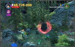 Slytherin (green): There are five black rocks on the glade - destroy them with (DM) - Bonuses - Year 3 - Walkthrough - LEGO Harry Potter: Years 1-4 - Game Guide and Walkthrough