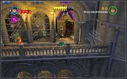 Gryffindor (red): Once the purple spout break the window, a part of the crest can be found on the right, next to the wardrobe - Bonuses - Year 3 - Walkthrough - LEGO Harry Potter: Years 1-4 - Game Guide and Walkthrough