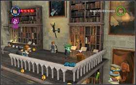 Use magic on the red book under the right terrace and then (WL) - Bonuses - Hogwarts - Walkthrough - LEGO Harry Potter: Years 1-4 - Game Guide and Walkthrough