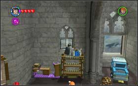 Use magic on the painting by the door and put the letter (WL) into the box #1 - a rabbit will jump out - Bonuses - Hogwarts - Walkthrough - LEGO Harry Potter: Years 1-4 - Game Guide and Walkthrough
