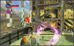 Right at the beginning, there's a student on the billboard - Bonuses - Hogwarts - Walkthrough - LEGO Harry Potter: Years 1-4 - Game Guide and Walkthrough