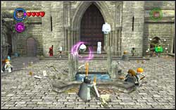 Collect Ghost Studs: Destroy all four statues by the fountain - Bonuses - Hogwarts - Walkthrough - LEGO Harry Potter: Years 1-4 - Game Guide and Walkthrough