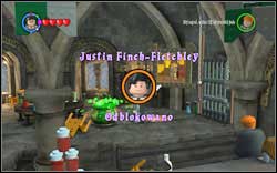 Justin Finch-Fletchley: Once you create the Polyjuice Potion, you will receive the Token as a reward (during the main story line) - Bonuses - Hogwarts - Walkthrough - LEGO Harry Potter: Years 1-4 - Game Guide and Walkthrough