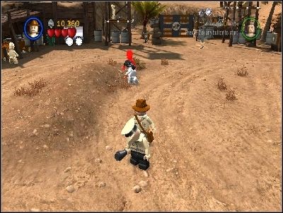 Go to the right and you will reach enemy camp - Chapter 5 - Pursuing the Ark - Riders of the Lost Ark - LEGO Indiana Jones: The Original Adventures - Game Guide and Walkthrough