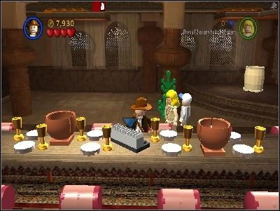 Kill all the guards and take a box from the table - Chapter 2 - Pankot Secrets - part 1 - The Temple of Doom - LEGO Indiana Jones: The Original Adventures - Game Guide and Walkthrough