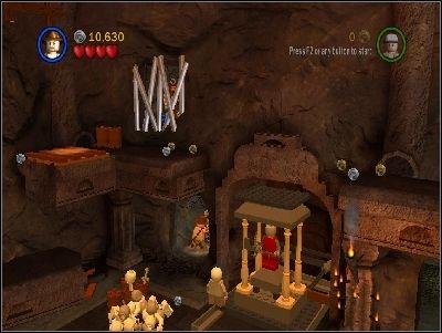 You will be in a large room - Chapter 3 - The Temple of Kali - The Temple of Doom - LEGO Indiana Jones: The Original Adventures - Game Guide and Walkthrough
