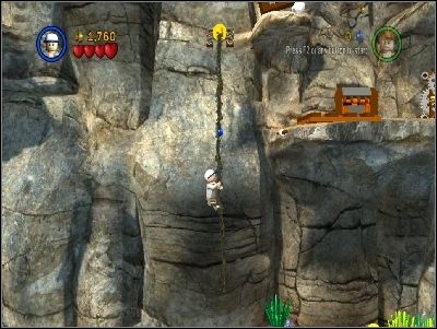 On the right side you will notice a machine with dynamite - Chapter 5 - Escape the Mines - The Temple of Doom - LEGO Indiana Jones: The Original Adventures - Game Guide and Walkthrough