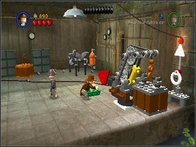 You will start in the garage - Chapter 3 - Motorcycle Escape - The Last Crusade - LEGO Indiana Jones: The Original Adventures - Game Guide and Walkthrough