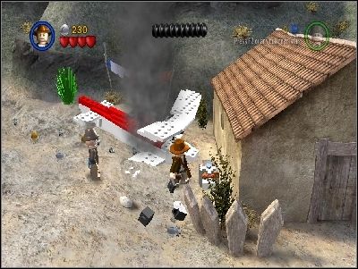 You will be in a village - Chapter 4 - Trouble in the Sky - The Last Crusade - LEGO Indiana Jones: The Original Adventures - Game Guide and Walkthrough