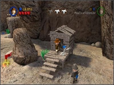 Go to the right side and take a shovel - Chapter 4 - Trouble in the Sky - The Last Crusade - LEGO Indiana Jones: The Original Adventures - Game Guide and Walkthrough