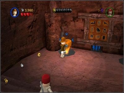 You need to find blue and red LEGO piece - Chapter 6 - Temple of the Grail - part 1 - The Last Crusade - LEGO Indiana Jones: The Original Adventures - Game Guide and Walkthrough