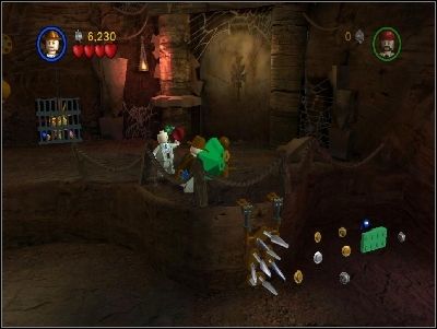 Go up and push green lever - Chapter 6 - Temple of the Grail - part 2 - The Last Crusade - LEGO Indiana Jones: The Original Adventures - Game Guide and Walkthrough