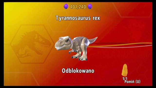 Tyrannosaurus is one of most needed dinosaurs - How to unlock dinosaurs? - Important advices - LEGO Jurassic World - Game Guide and Walkthrough
