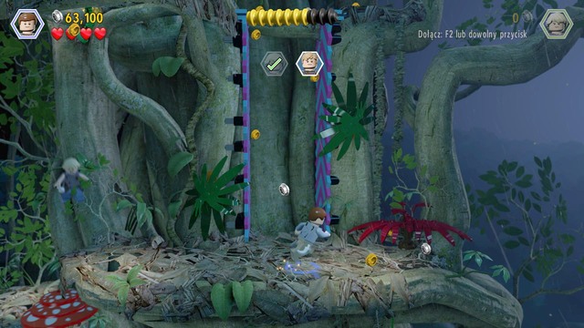 After you get a level up, switch to Murphy and climb the colorful wall shown in the screenshot - Park Shutdown - Jurassic Park - walkthrough - LEGO Jurassic World - Game Guide and Walkthrough