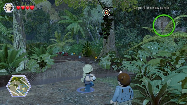 Keep jumping over the obstacles and the plants, up until you reach a small brook - Restoring power - Jurassic Park - walkthrough - LEGO Jurassic World - Game Guide and Walkthrough